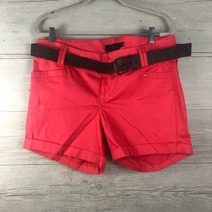 NWOT Torrid Coral Shorts with Belt Attached